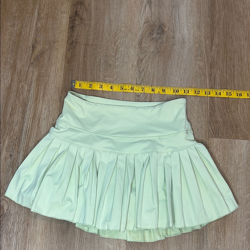 Goldhinge Light Mint Green Pleated Skater Skirt - Picture 2 of 6